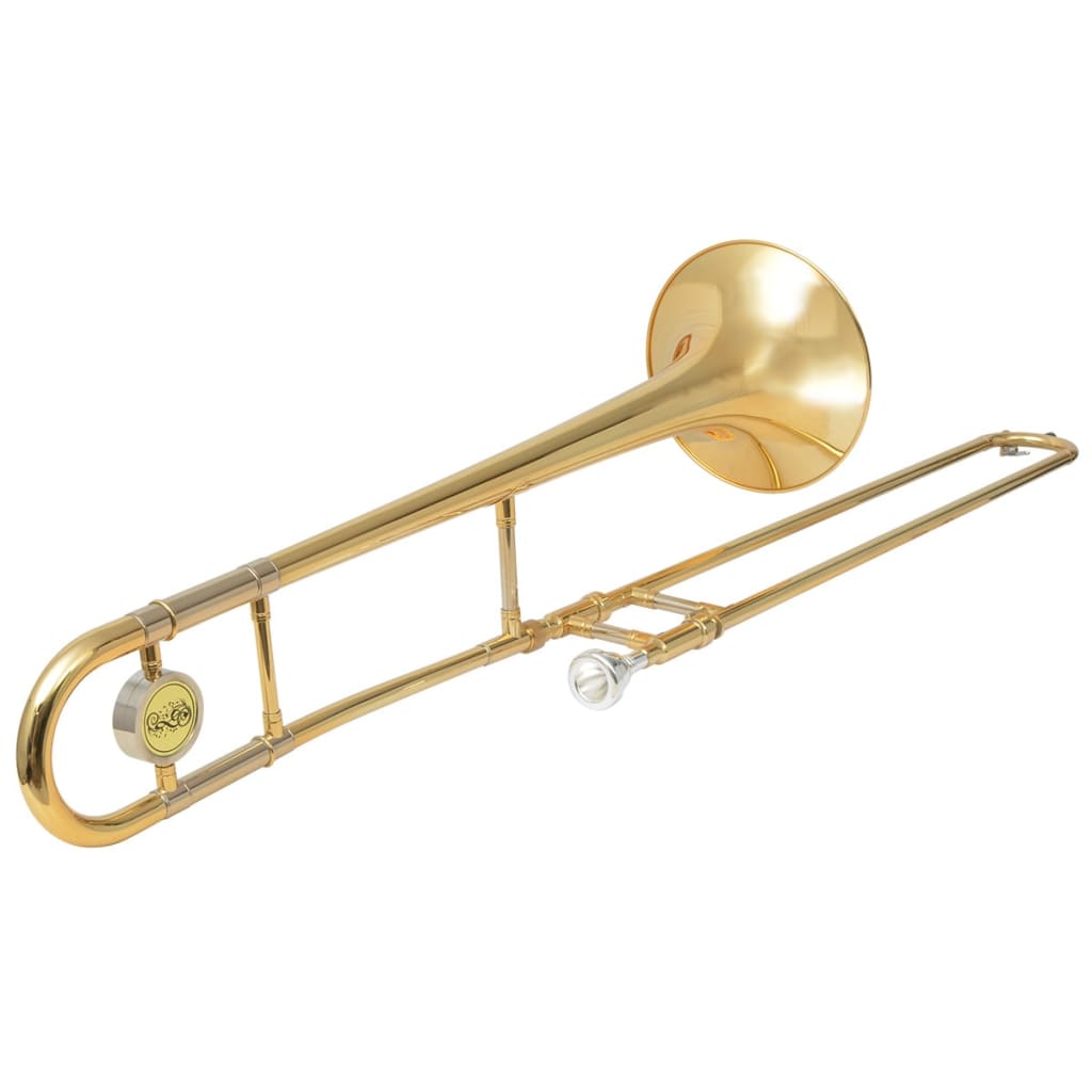 vidaXL Trombone messing met goudlak Bb