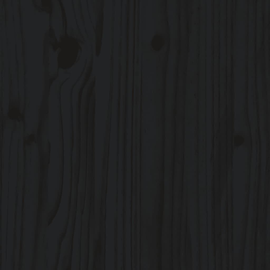 vidaXL 2-delige Loungeset met kussens massief hout zwart