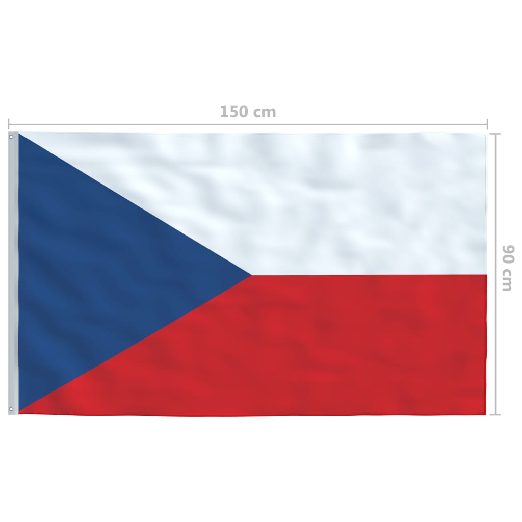 vidaXL Vlag Tsjechië 90x150 cm