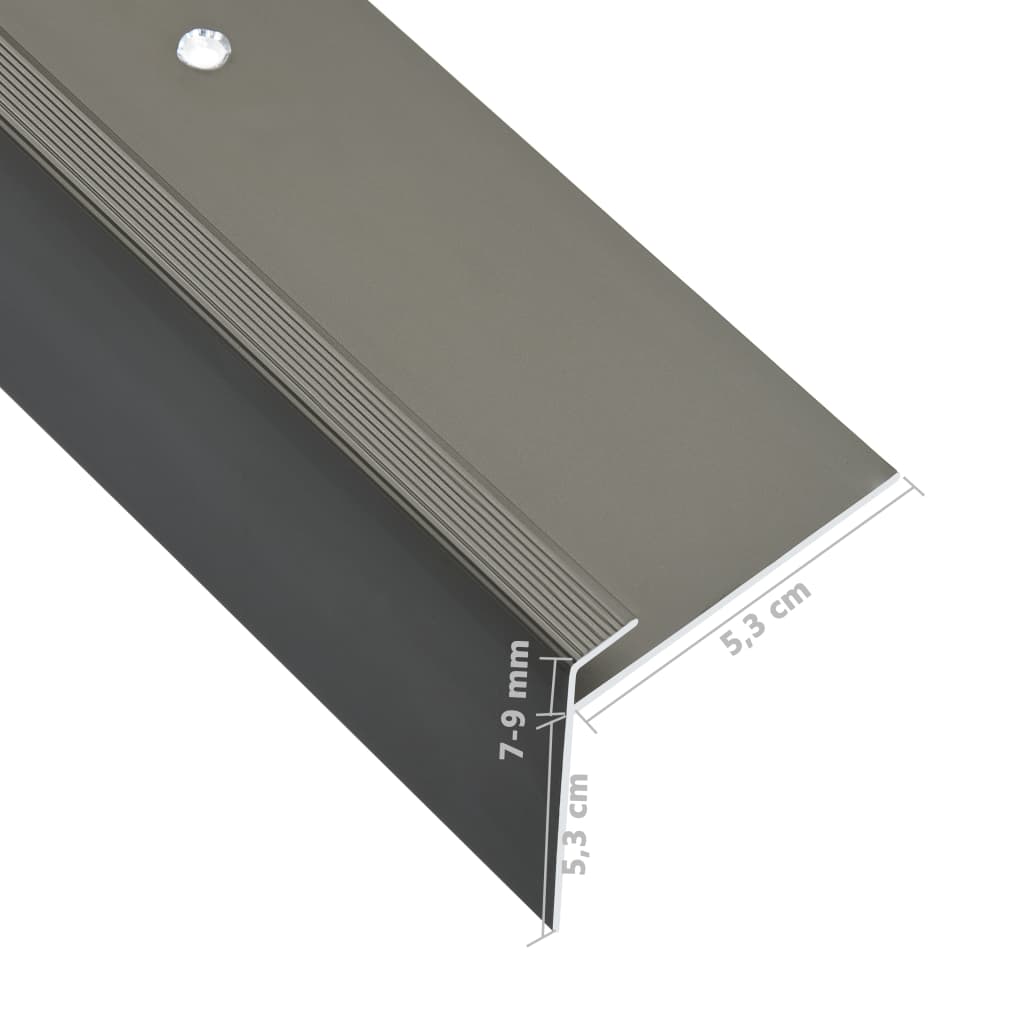 vidaXL Trapneuzen F-vormig 15 st 90 cm aluminium bruin