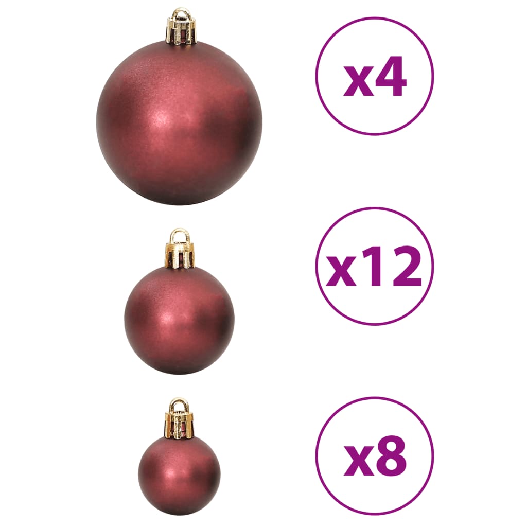 vidaXL Kerstballen 100 st 3/4/6 cm champagnekleurig en bruin