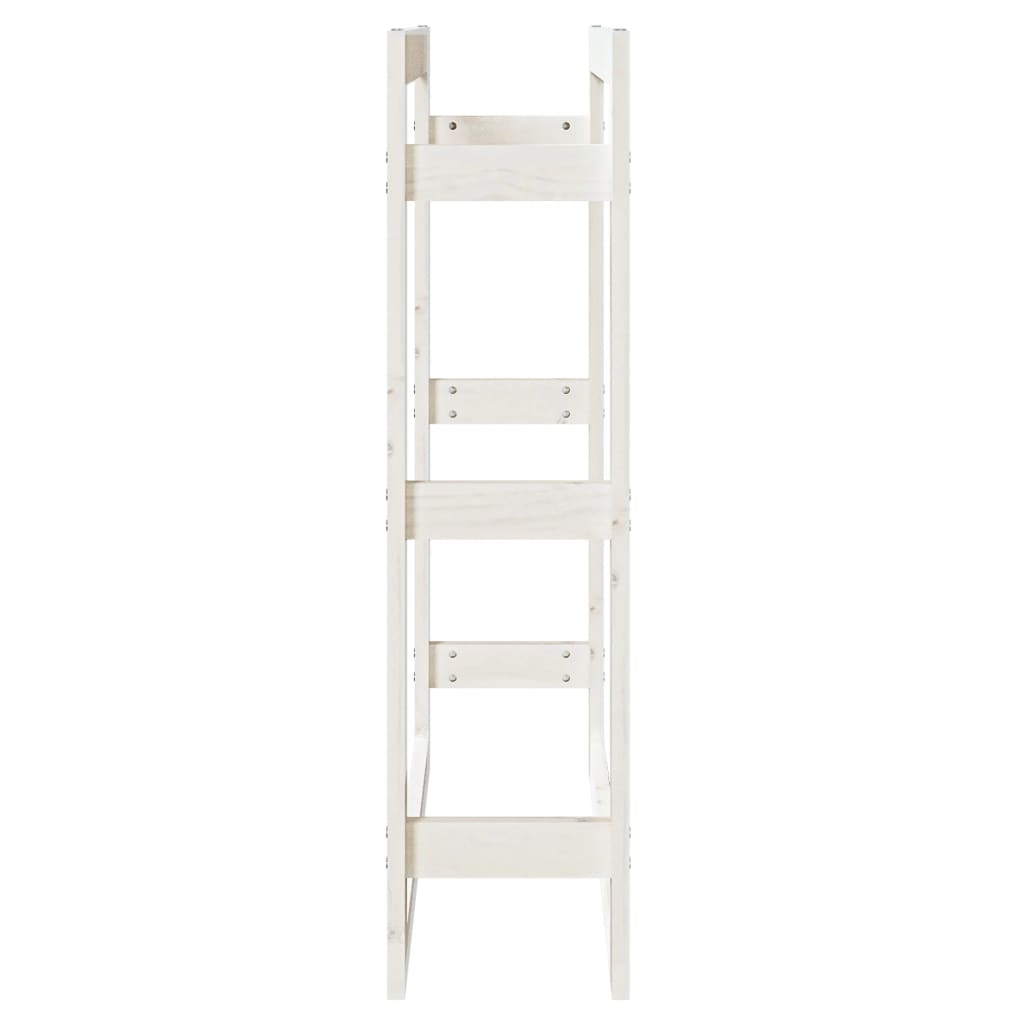 vidaXL Haardhoutrek 80x25x100 cm massief grenenhout wit