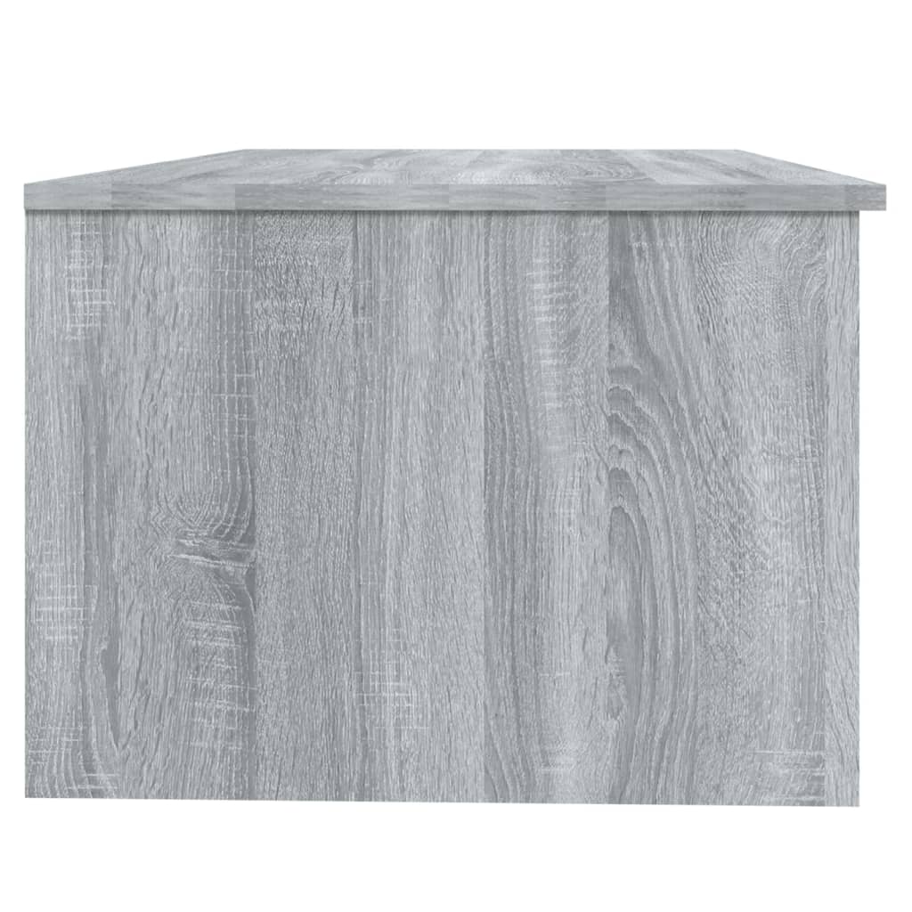 vidaXL Salontafel 102x50x36 cm bewerkt hout grijs sonoma eikenkleurig