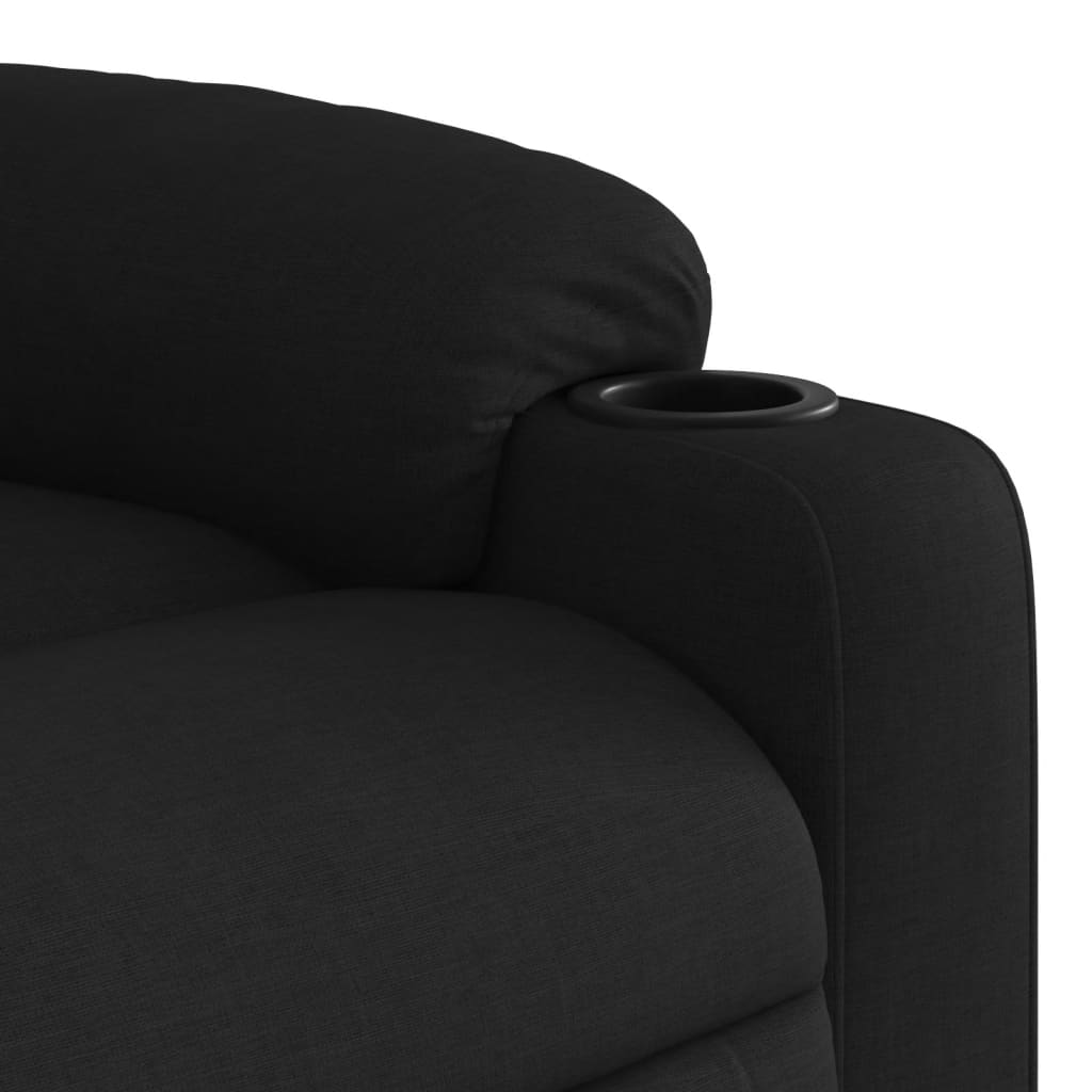 vidaXL Sta-op-stoel elektrisch verstelbaar stof zwart