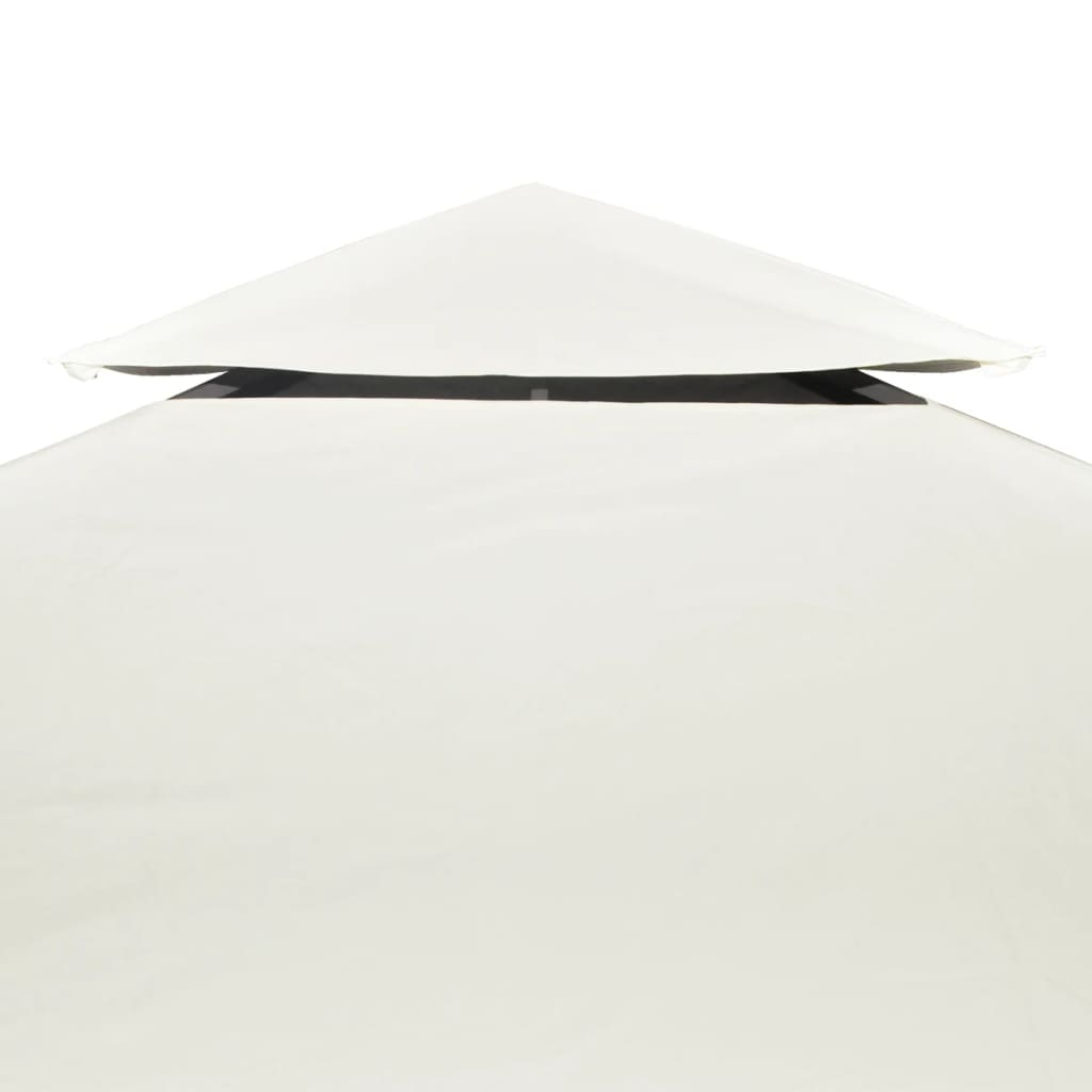 vidaXL Vervangend tentdoek prieel 310 g/m² 3x3 m crèmewit