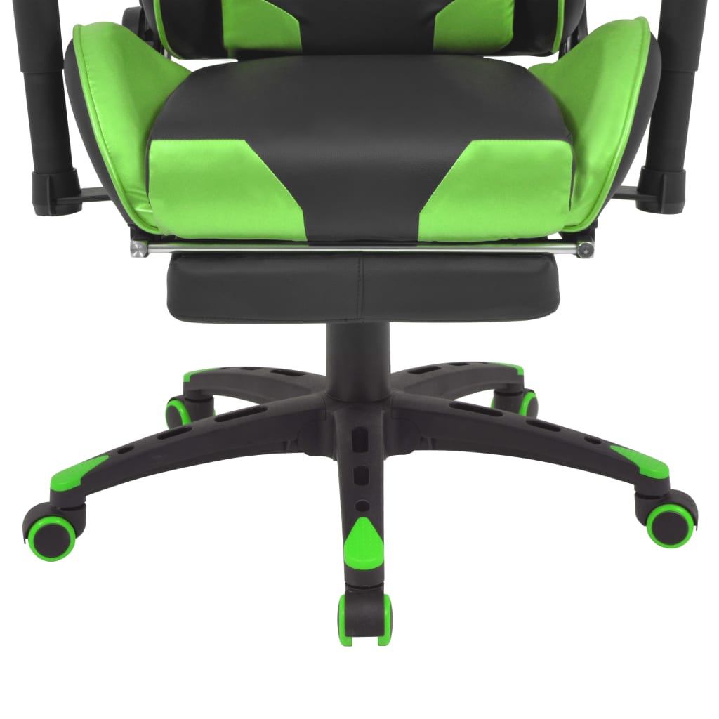 vidaXL Bureau-/gamestoel verstelbaar met voetensteun Xtreme groen