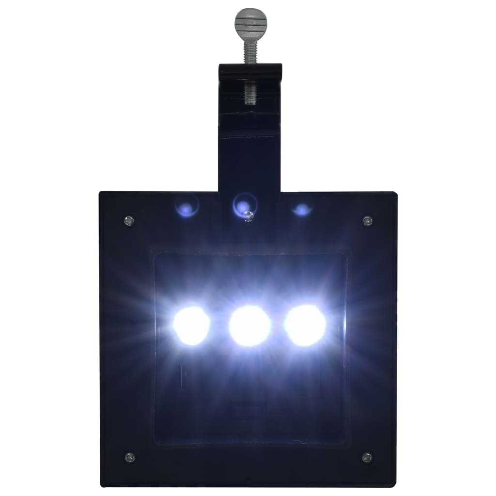vidaXL Solarlampen 12 st LED vierkant 12 cm zwart