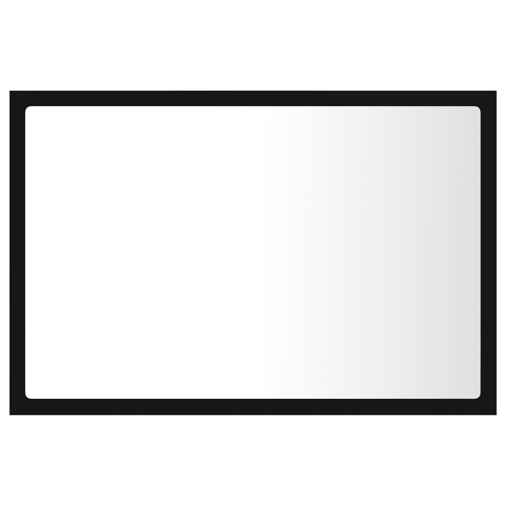 vidaXL Badkamerspiegel LED 60x8,5x37 cm spaanplaat zwart