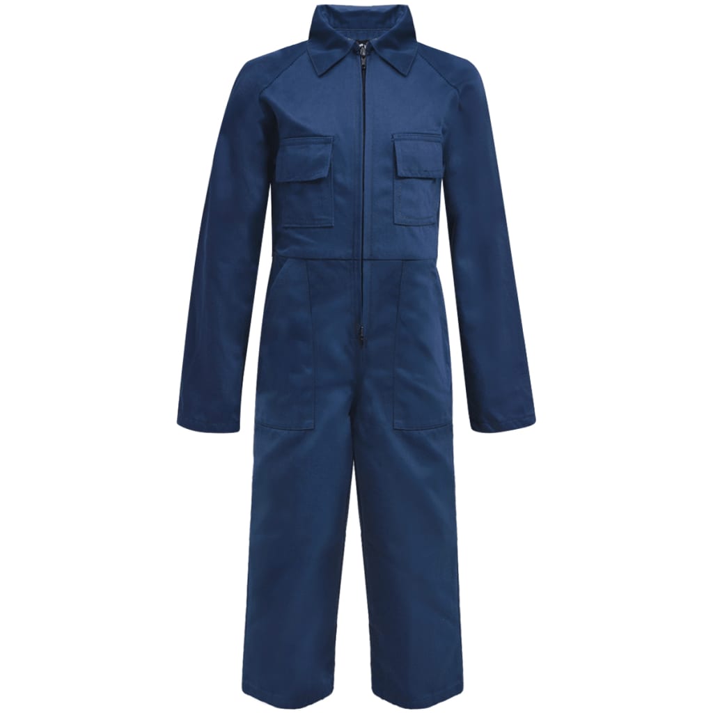 vidaXL Kinderoverall Maat 158/164 Blauw Kinder Overall Ketelpak Kinderkleding 