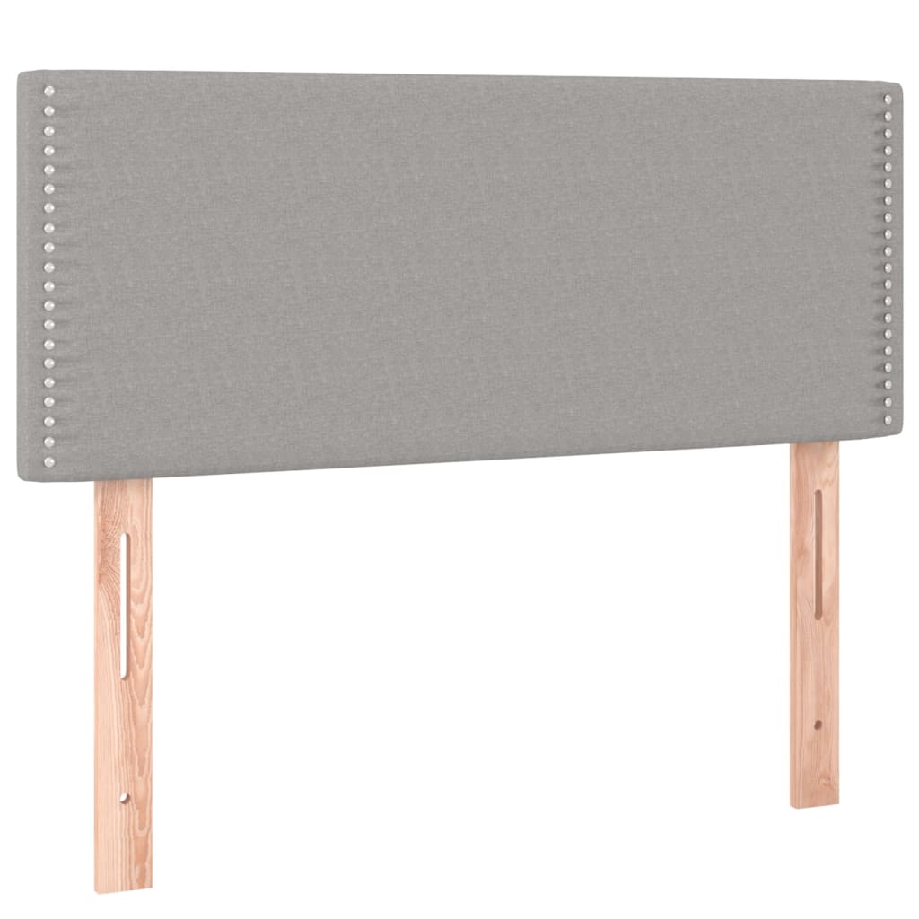 vidaXL Boxspring met matras stof lichtgrijs 80x200 cm