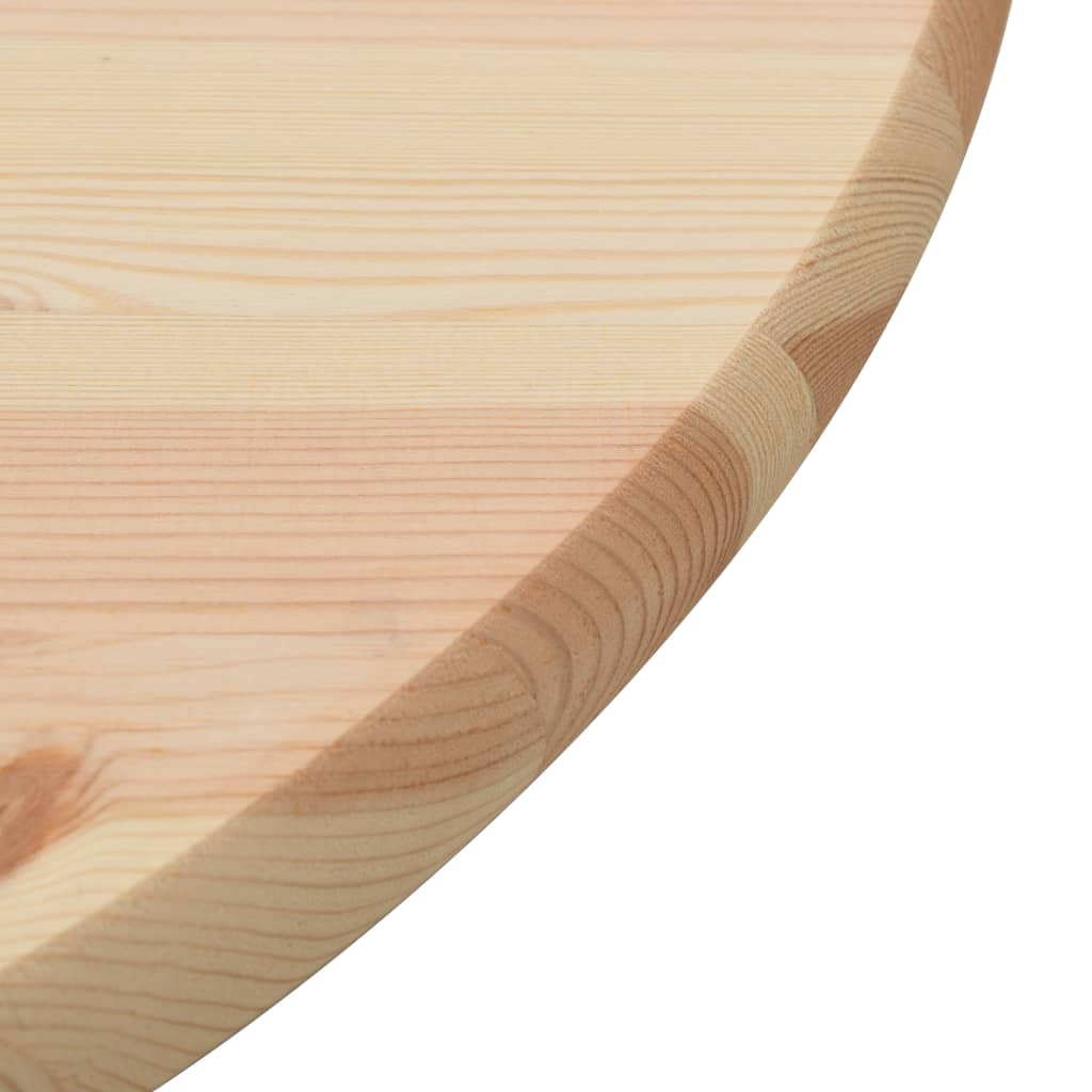 vidaXL Tafelblad rond 25 mm 80 cm natuurlijk grenenhout