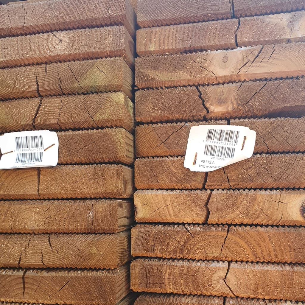 vidaXL B-stock Tuinbrug 170x74x105 cm geïmpregneerd massief grenenhout