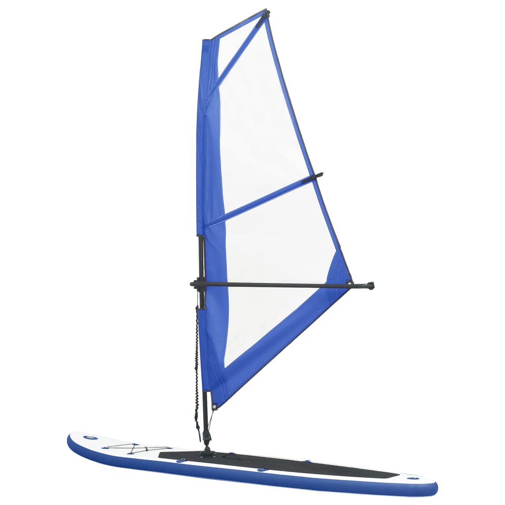 vidaXL Stand-up paddleboard opblaasbaar met zeilset blauw en wit