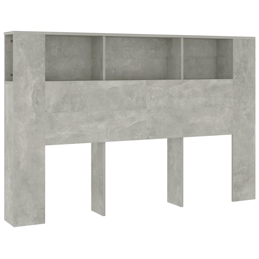 vidaXL Hoofdbordkast 160x18,5x104,5 cm betongrijs