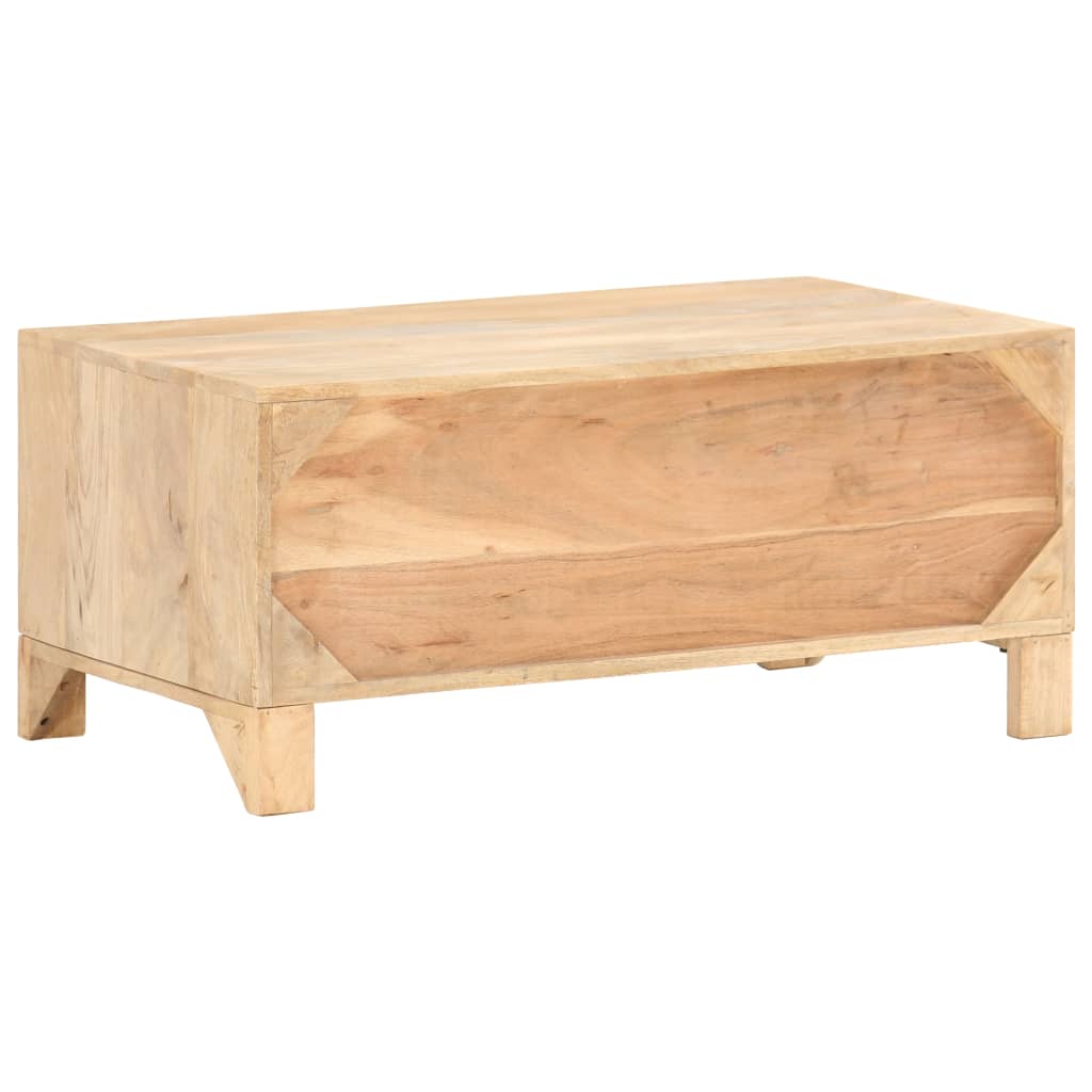 vidaXL Salontafel 110x60x45 cm massief mangohout wit