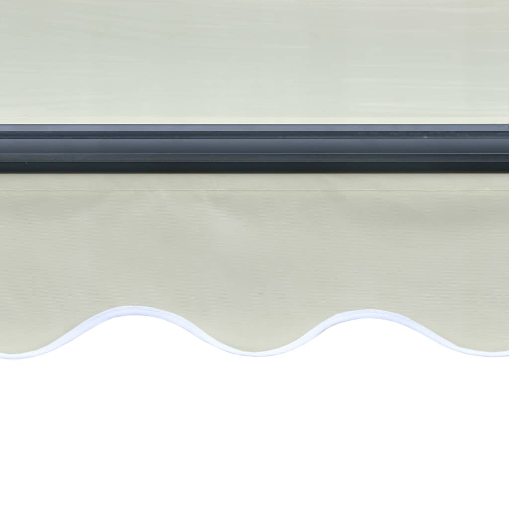 vidaXL Luifel uittrekbaar met windsensor en LED 400x300 cm crème