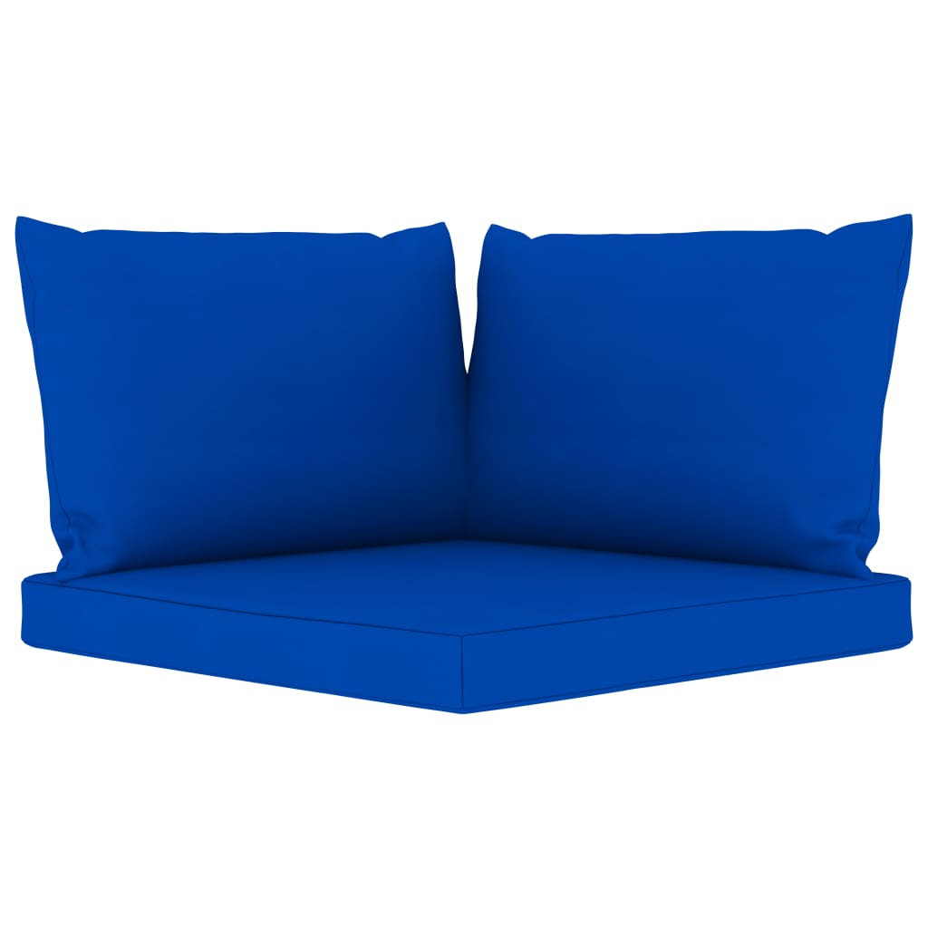 vidaXL 6-delige Loungeset met blauwe kussens