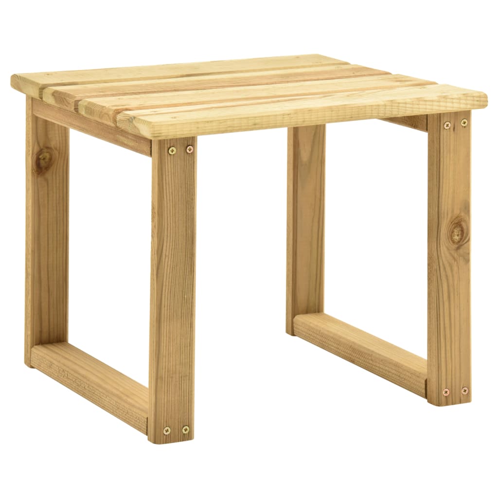 vidaXL Ligbed met tafeltje en kussen geïmpregneerd grenenhout