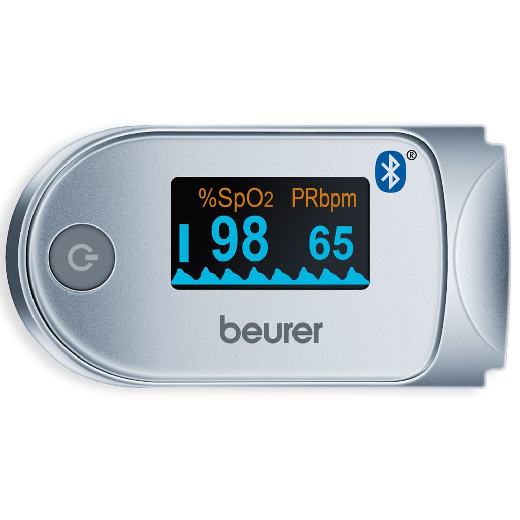 Beurer Pulsoximeter Bluetooth PO 60 wit en grijs