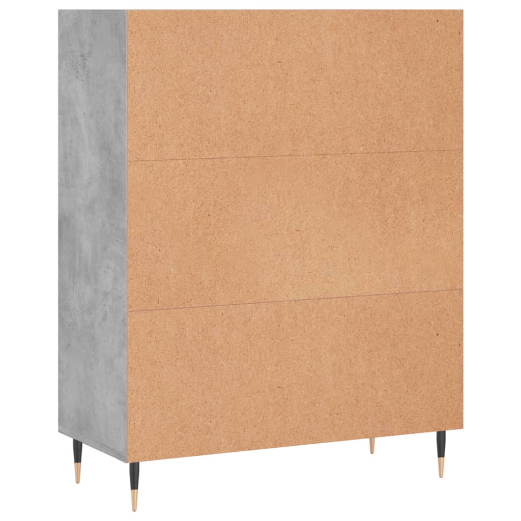 vidaXL Boekenkast 69,5x32,5x90 cm bewerkt hout betongrijs