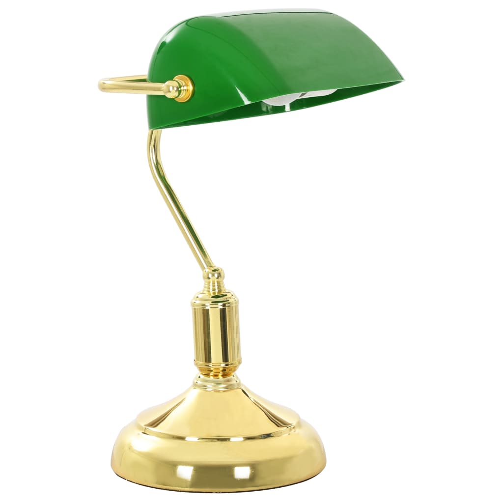 vidaXL Bankierslamp 40 W groen en goud