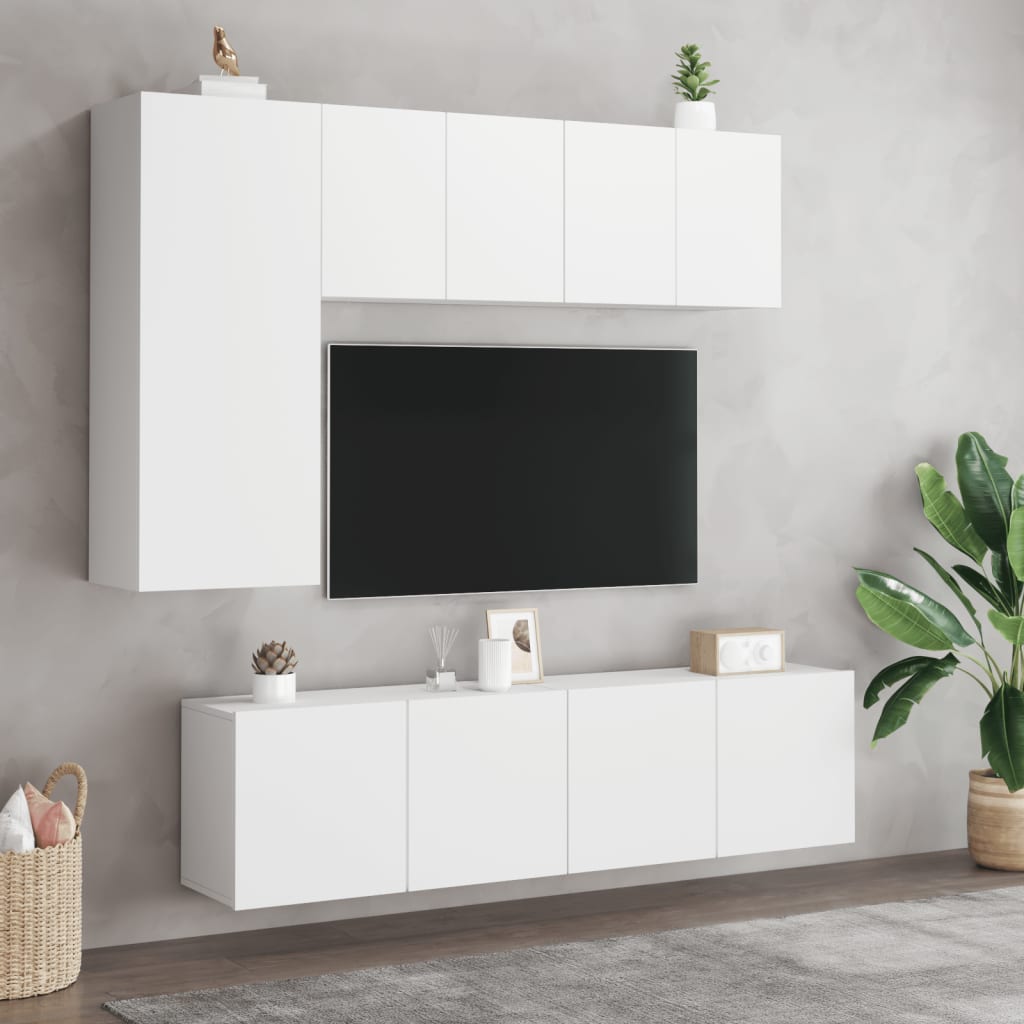 vidaXL Tv-meubel wandgemonteerd 60x30x41 cm wit
