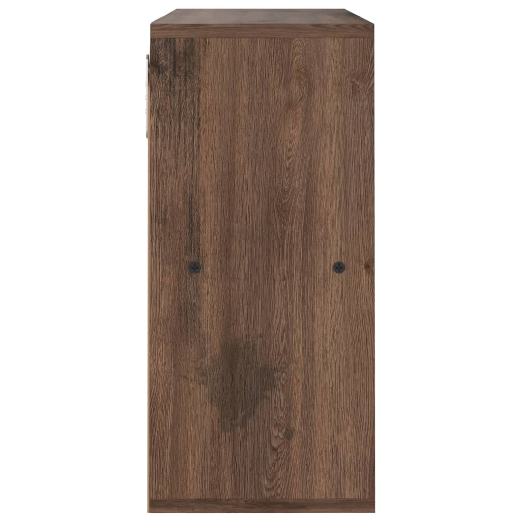 vidaXL Boekenkast 60x27,5x59,5 cm bewerkt hout gerookt eikenkleurig