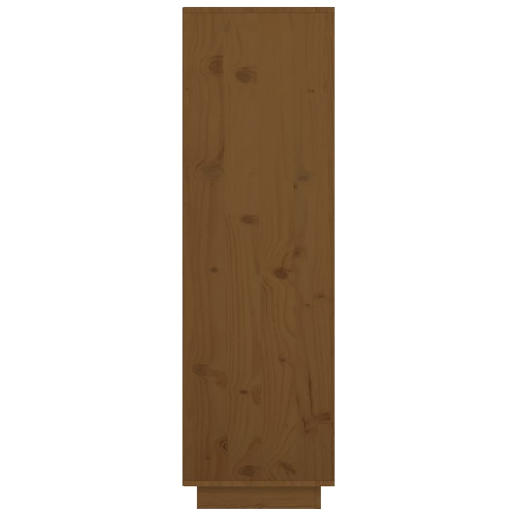 vidaXL Hoge kast 38x35x117 cm massief grenenhout honingbruin