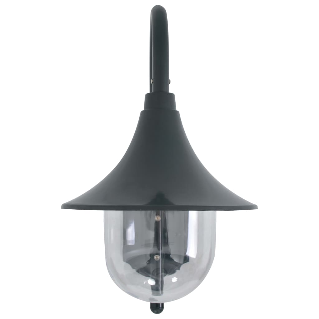 vidaXL Tuin wandlamp E27 42 cm aluminium donkergroen