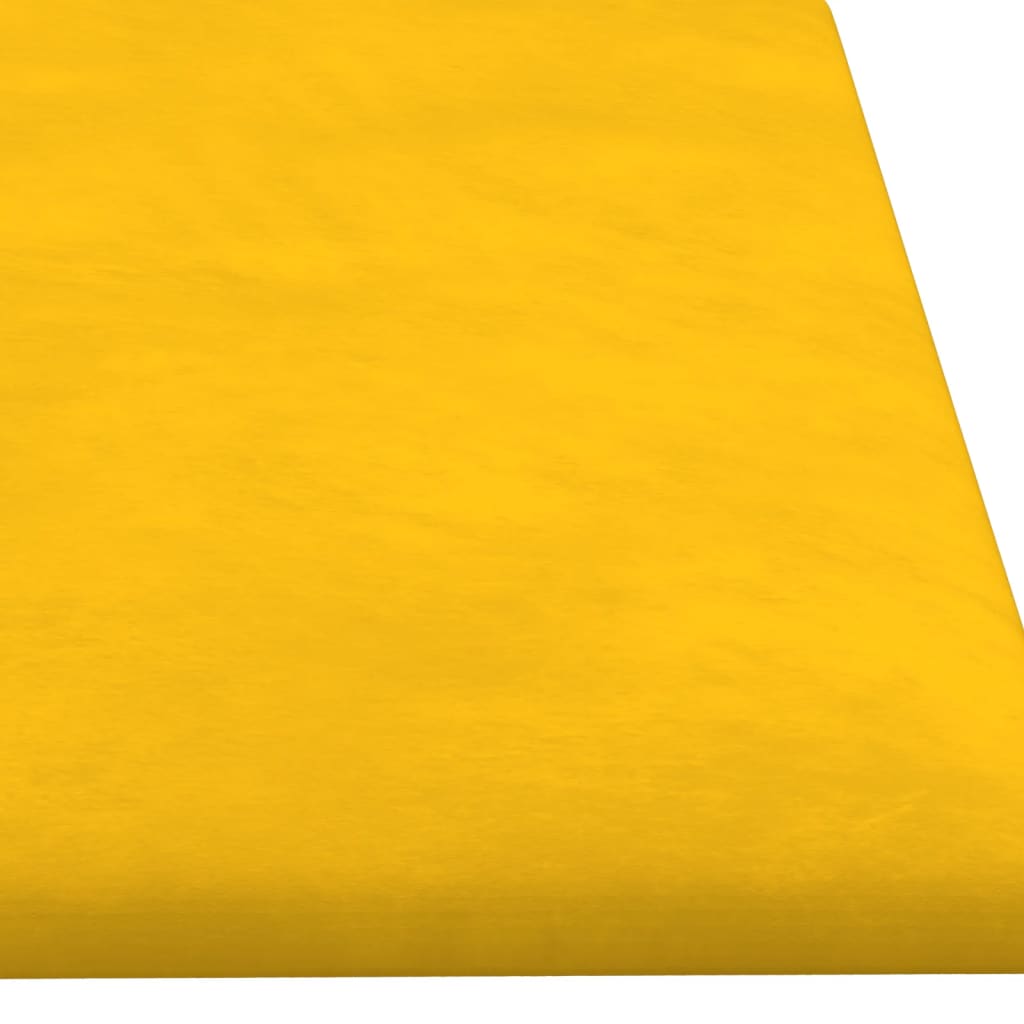 vidaXL Wandpanelen 12 st 1,08 m² 60x15 cm fluweel geel