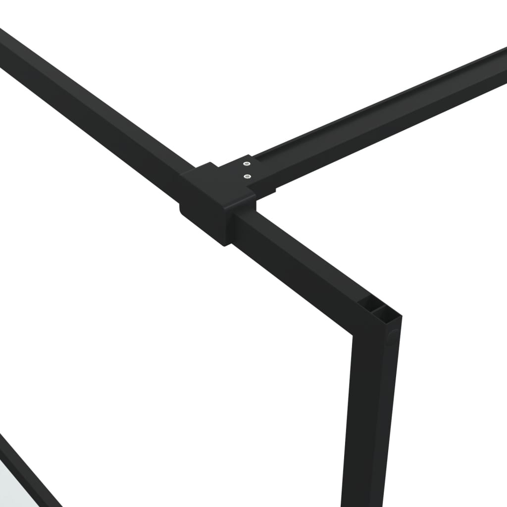 vidaXL Inloopdouchewand 80x195 cm halfmat ESG-glas zwart
