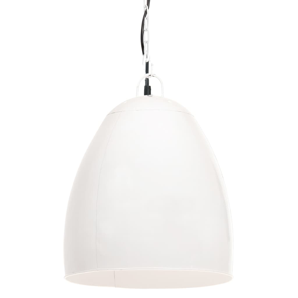 vidaXL Hanglamp industrieel rond 25 W E27 42 cm wit