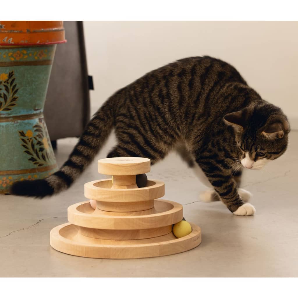 Designed by Lotte Kattenspeeltoren Mia 26x14,5 cm hout