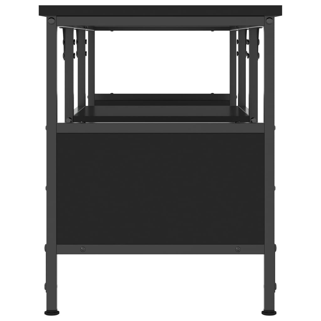 vidaXL Tv-meubel 100x35x45 cm bewerkt hout en ijzer zwart