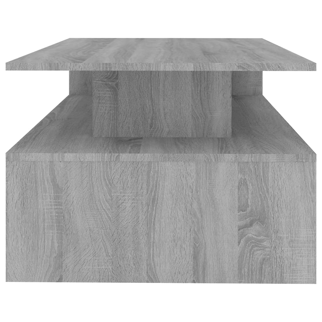 vidaXL Salontafel 90x60x42,5 cm bewerkt hout grijs sonoma eikenkleurig