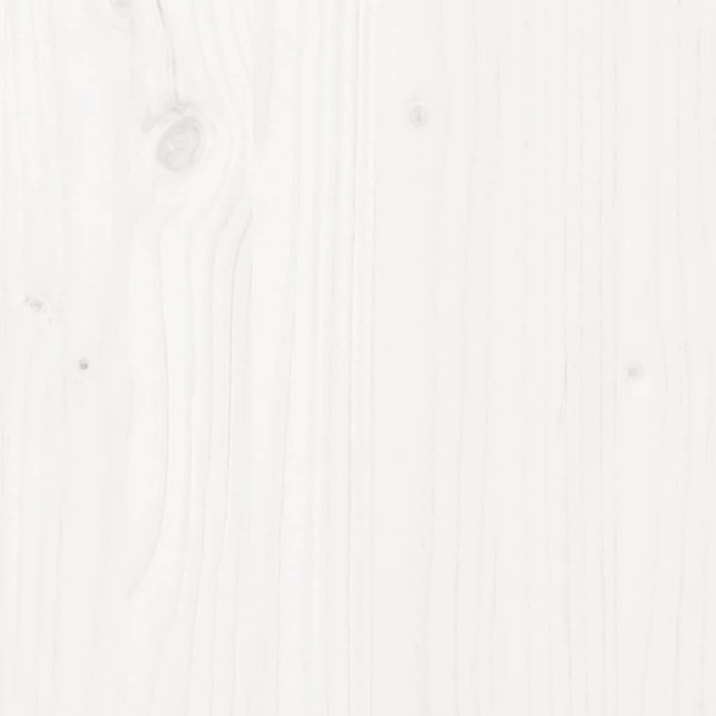 vidaXL Bedframe massief grenenhout wit 140x190 cm