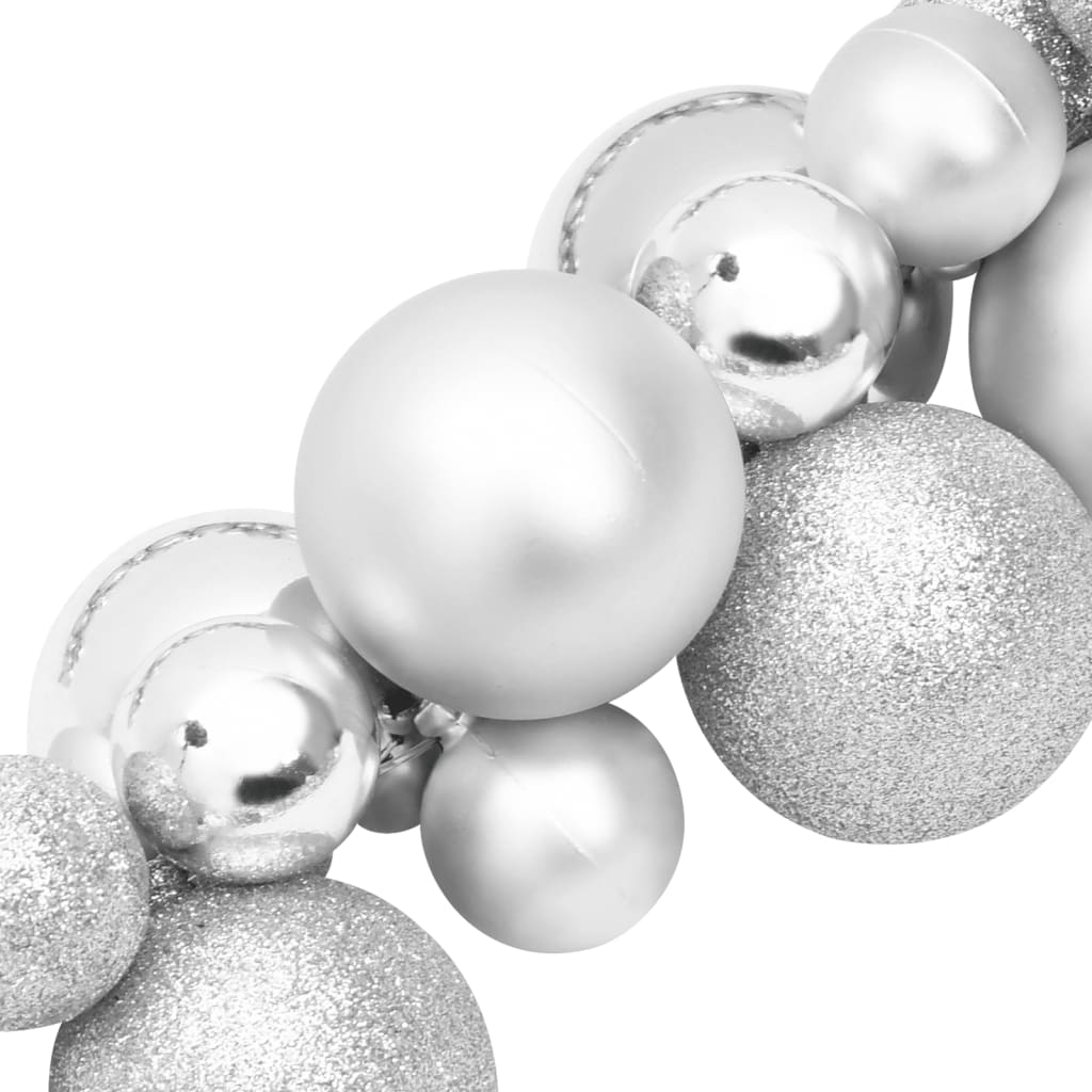 vidaXL Kerstslinger ballen 175 cm polystyreen zilverkleurig