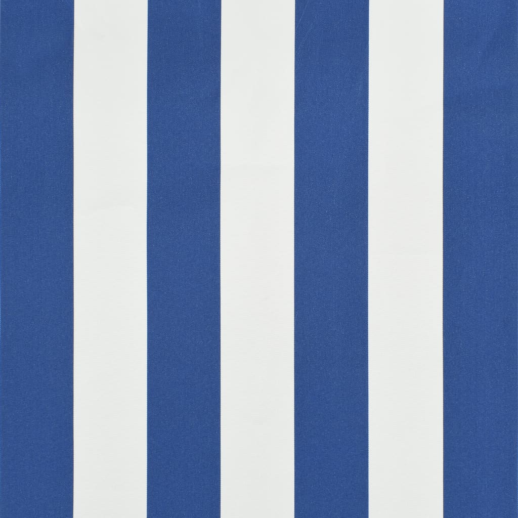 vidaXL Luifel 350x120 cm blauw en wit