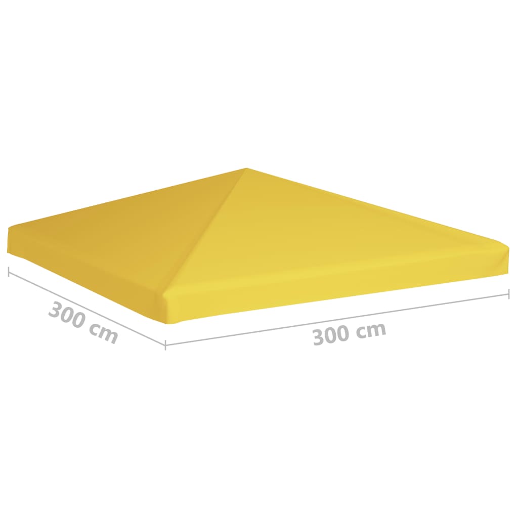 vidaXL Prieeldak 270 g/m² 3x3 m geel