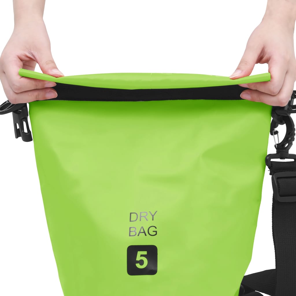 vidaXL Drybag 5 L PVC groen