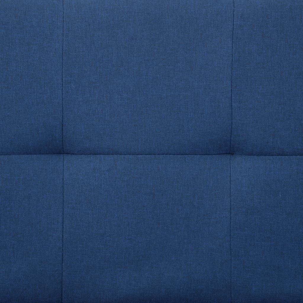 vidaXL Slaapbank met twee kussens polyester blauw