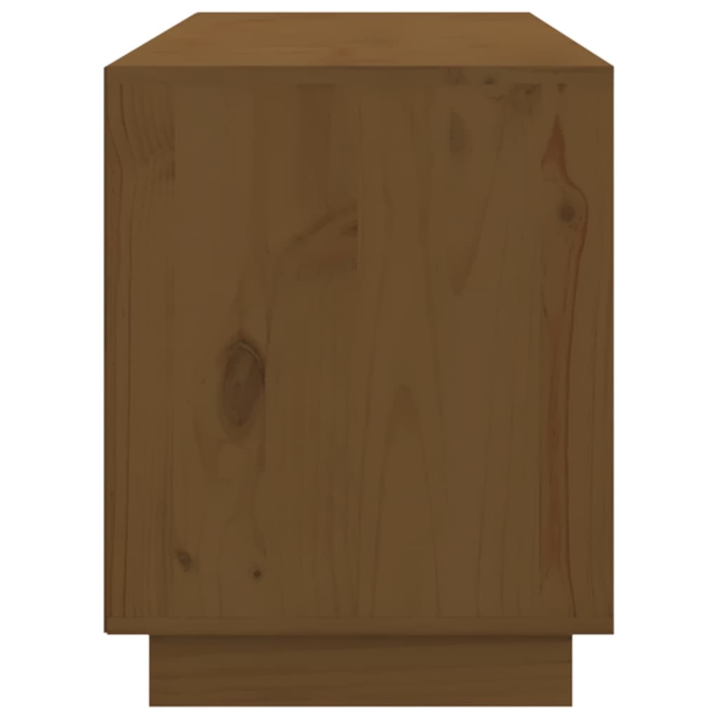 vidaXL Tv-meubel 176x37x47,5 cm massief grenenhout honingbruin