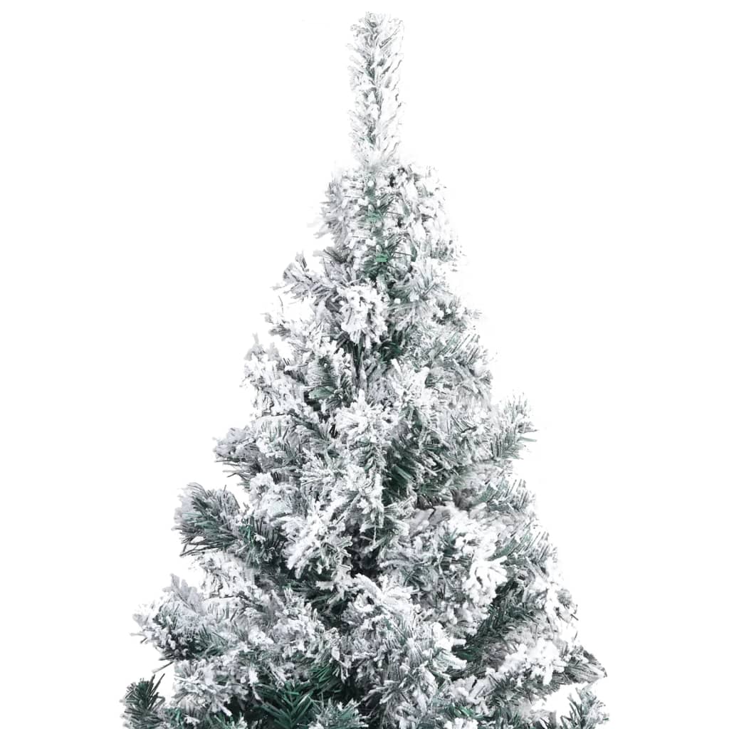 vidaXL Kunstkerstboom met verlichting en sneeuw 300 cm PVC groen