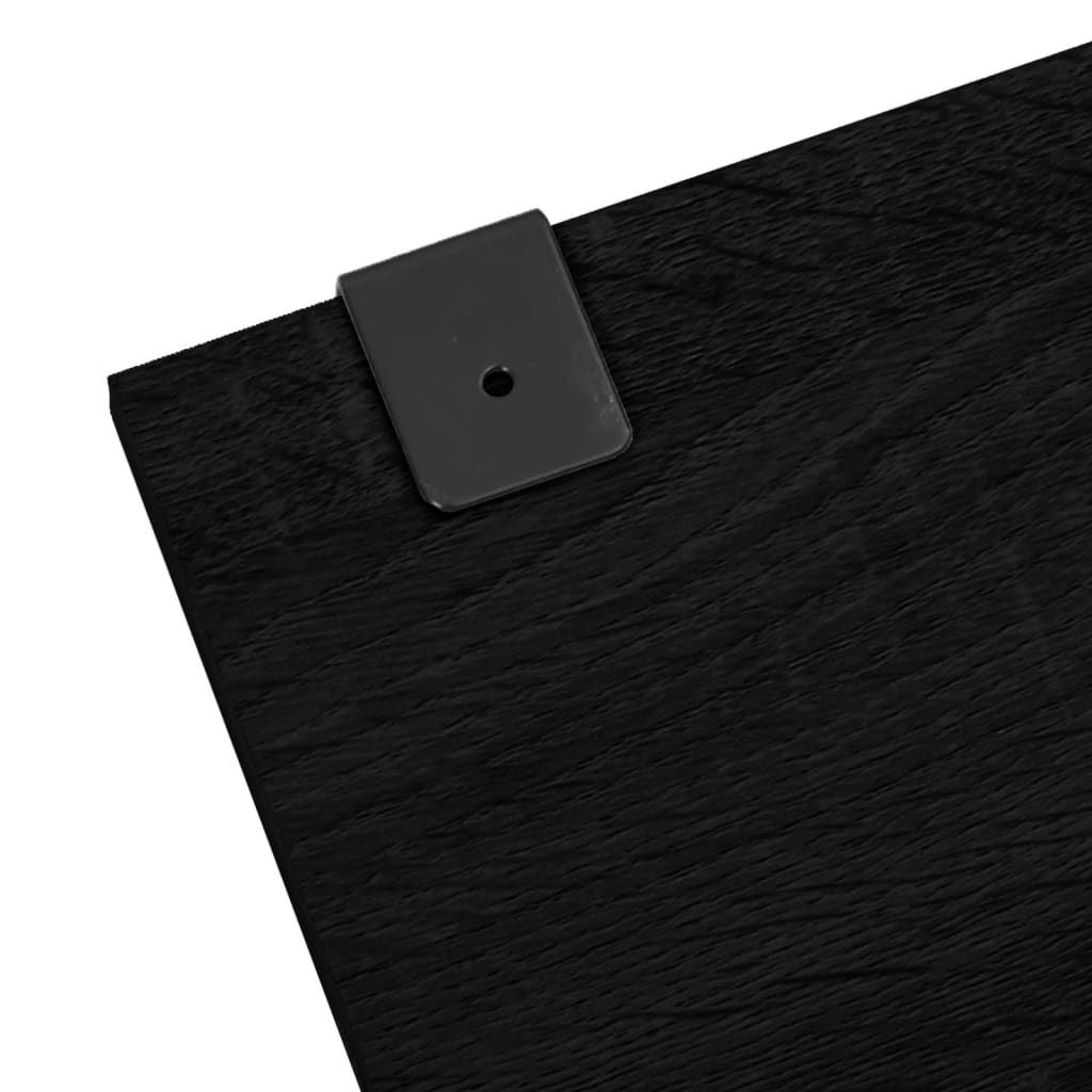 vidaXL 5-delige Badkamermeubelset bewerkt hout zwart