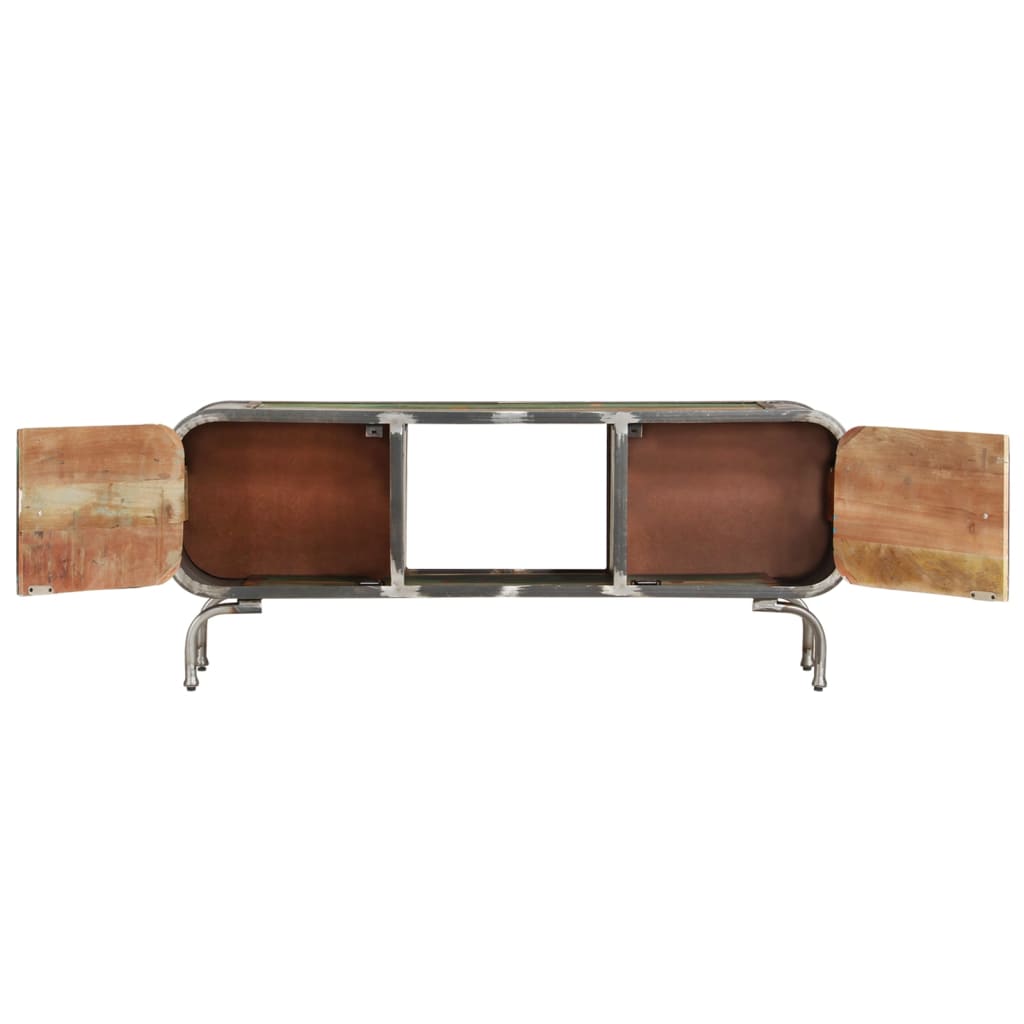 vidaXL Tv-meubel 110x30x42 cm massief gerecycled hout meerkleurig