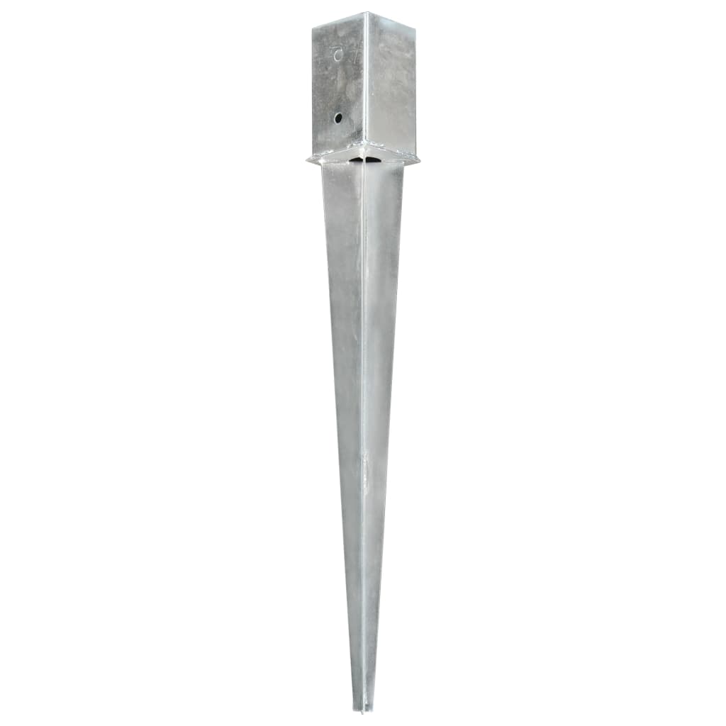 vidaXL Grondpinnen 12 st 8x8x76 cm gegalvaniseerd staal zilverkleurig