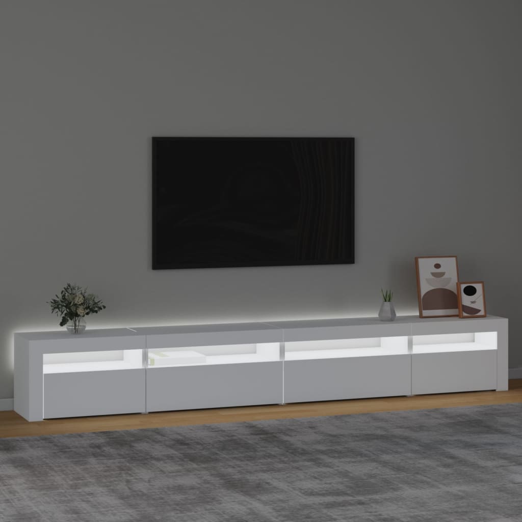 vidaXL Tv-meubel met LED-verlichting 270x35x40 cm wit