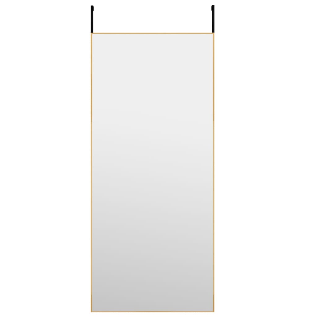 vidaXL Deurspiegel 40x100 cm glas en aluminium goudkleurig