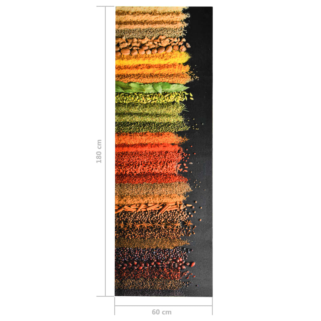 vidaXL Keukenmat wasbaar Spice 60x180 cm