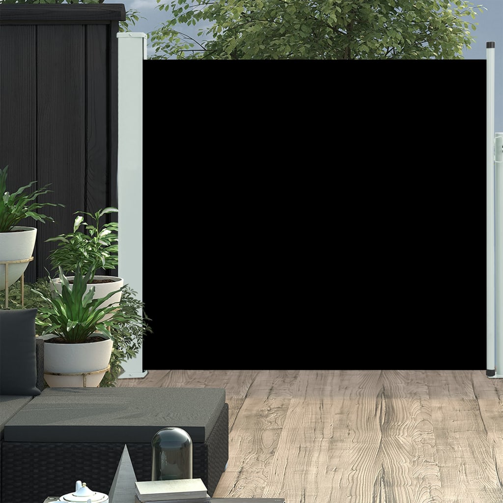 vidaXL Tuinscherm uittrekbaar 170x300 cm zwart